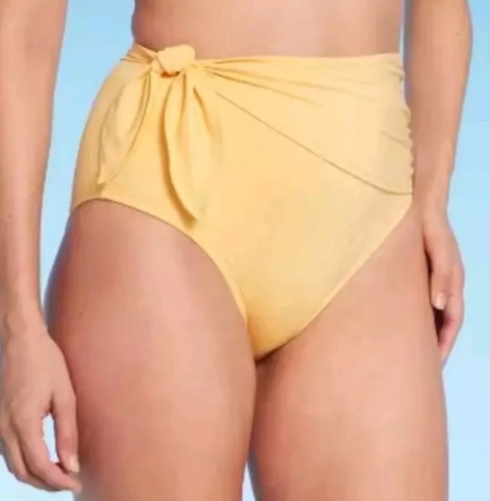 🛍Kana Sol Yellow High-Waisted Bikini Bottom